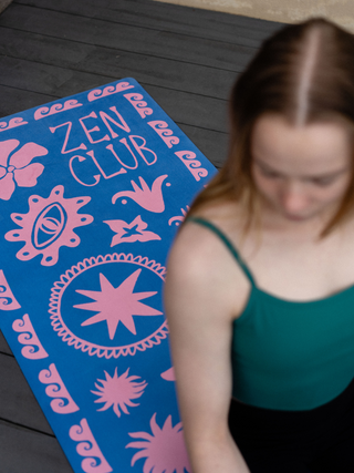 Calypso Yoga Mat Blue & Pink