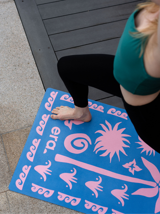 Calypso Yoga Mat Blue & Pink