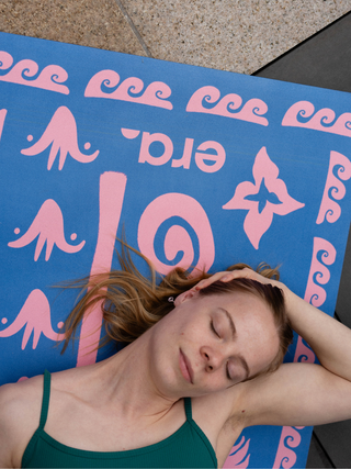 Calypso Yoga Mat Blue & Pink