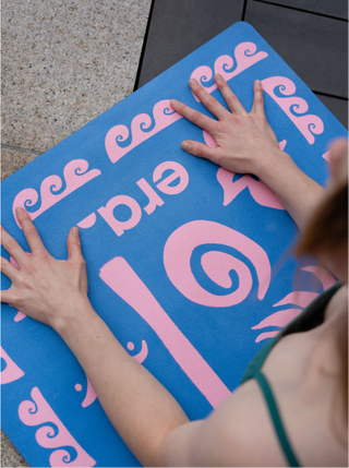 Calypso Yoga Mat Blue & Pink