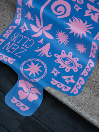 Reformer Mat Zen Club Blue and Pink