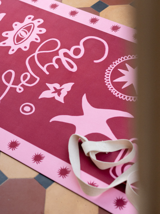 Calypso Zen Club Yoga Mat Pink & Red