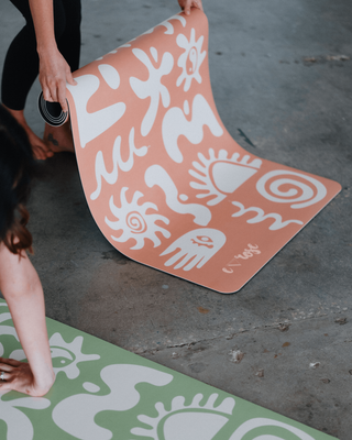 Peach Alchemy Super Grip Yoga Mat - Emilia Rose Art Eco Yoga Mats
