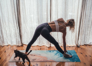 *PRE-ORDER* Whitsundays Eco Yoga Mat & Free Jute Strap - Emilia Rose Art Eco Yoga Mats
