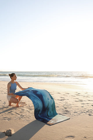 Turquoise Clouds Grip+ Yoga & Pilates Mat - Emilia Rose Active