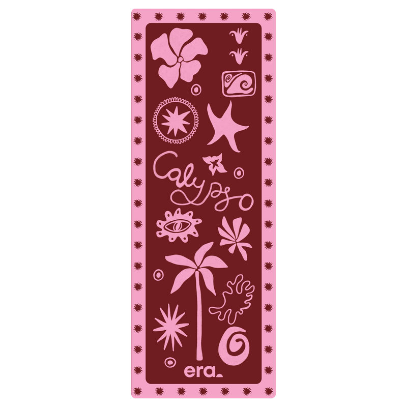Calypso Zen Club Yoga Mat Pink & Red