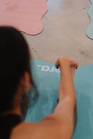 Sample Wave Grip+ Green Yoga & Pilates Mat - Emilia Rose Active