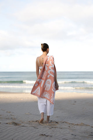 Sample Beach & Yoga Towel Peach - Emilia Rose Active