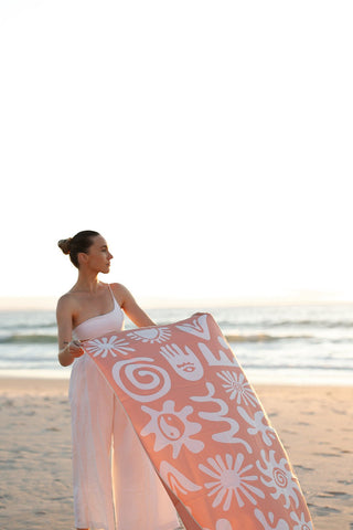 Sample Beach & Yoga Towel Peach - Emilia Rose Active