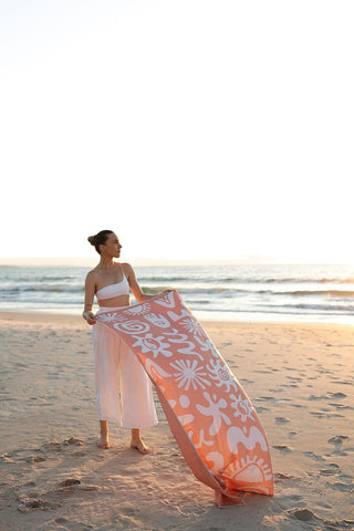 Sample Beach & Yoga Towel Peach - Emilia Rose Active