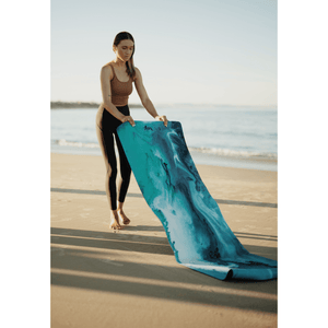 Sample Turquoise Clouds Grip+ Yoga & Pilates Mat - Emilia Rose Active